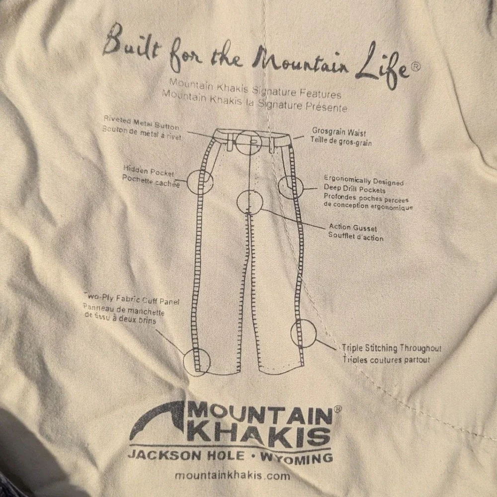 Mountain Khakis MK Mens 44x32 Gray Cotton Canvas‎ Pants Rugged Outdoor
